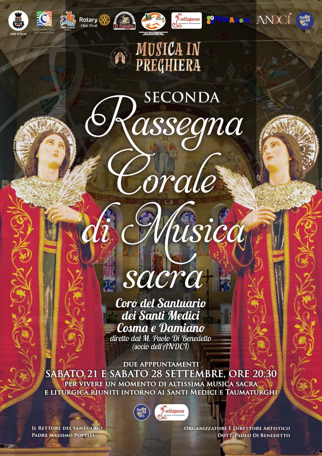 Al Santuario dei Santi Cosma e Damiano di Eboli la Seconda Rassegna Corale di Musica Sacra