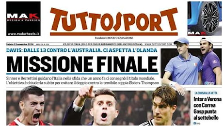 Tuttosport lancia la Juve: Cerca il sorpasso al Napoli: Motta alza il tiro