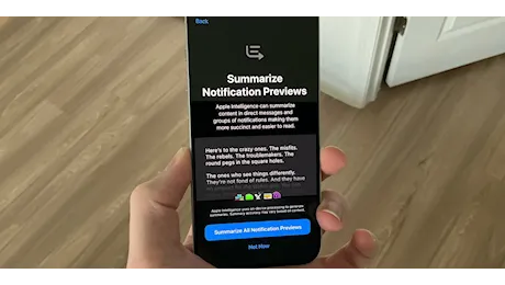 Apple risponde alle critiche sulle notifiche di sintesi di Apple Intelligence