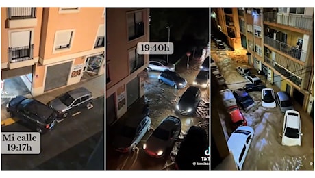 Alluvione a Valencia, il disastro in 50 minuti: nel video di una persona al balcone le fasi dell’inondazione