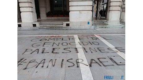 Scritte contro Israele a Udine: Ignobili. Condanna senza se e senza ma