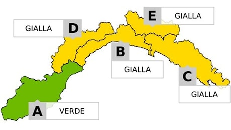 Maltempo in Liguria, nuova Allerta Gialla per domani lunedì 7 ottobre