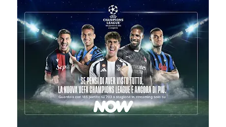 La UEFA Champions League su NOW: 185 Partite in Esclusiva con l'offerta Pass Sport