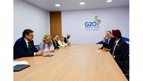 Vertice G20, incontro del Presidente Meloni con il Presidente della Banca Mondiale