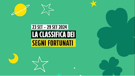 Oroscopo, la classifica dei segni più fortunati dal 23 al 29 settembre 2024: Cancro e Scorpione riscoprono l'amore