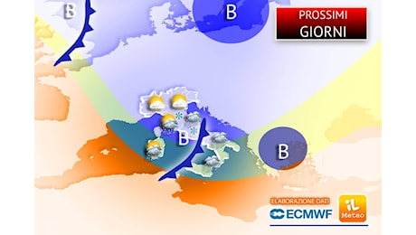 Meteo Settimana: torna il Maltempo da martedì, Piogge e Nevicate verso il Centro-Sud