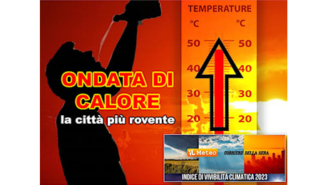 Meteo: Ondate di Calore, vediamo qual è la città italiana più Rovente (Indice Vivibilità Climatica)