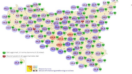 Pioggia e vento flagellano l’isola, Caltanissetta la più colpita, allagamenti e disagi