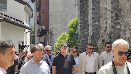 Il premio Oscar Russell Crowe in visita ad Aosta