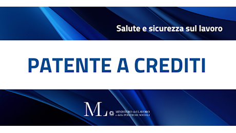 PATENTE A CREDITI: DAL 1° OTTOBRE OBBLIGATORIA PER ENTRARE NEI CANTIERI. ECCO IL MODULO PER L'AUTOCERTIFICAZIONE DA INVIARE SUBITO VIA PEC. OPERATIVO DAL 1° OTTOBRE IL PORTALE UFFICIALE DELL'ISPETTORATO DEL