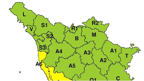 Maltempo in Toscana, allerta gialla per temporali