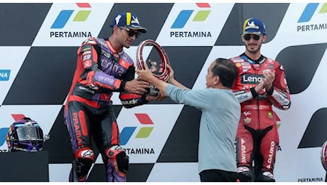 Gp Indonesia, gioia Martin: «Questa non è solo una vittoria». Bagnaia: «Una gara davvero difficile»