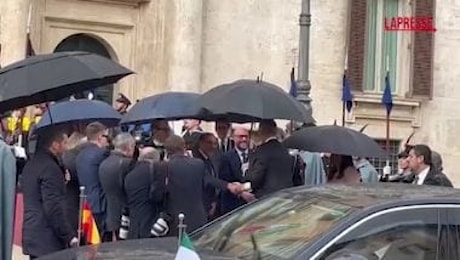 L'arrivo dei reali di Spagna a Montecitorio