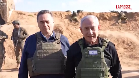 VIDEO Medioriente, visita a sorpresa di Netanyahu alle truppe israeliane a nord di Gaza- LaPresse
