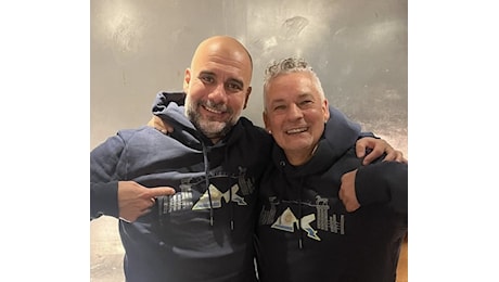 Pep Guardiola a cena a Brescia con Roberto Baggio