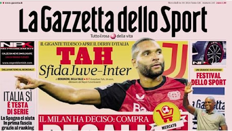 La Gazzetta dello Sport in apertura: Il Milan ha deciso, compra: regali per Fonseca