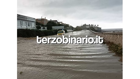 Maltempo, allagata l'Aurelia fra Civitavecchia e Santa Marinella