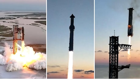 Spazio: storico successo per SpaceX, recuperato il super-razzo di Starship