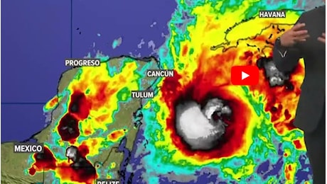 L'uragano Beryl si avvicina allo Yucatan, fuga di turisti. Allarme meteo, video