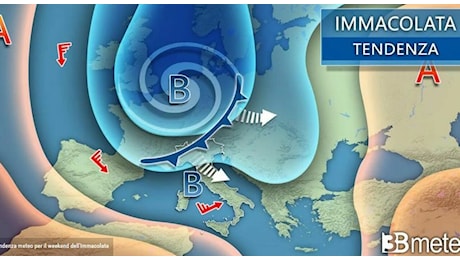 Meteo: la burrasca dell'Immacolata porta freddo e neve. Prima una scia di perturbazioni, poi il ciclone mediterraneo: le previsioni