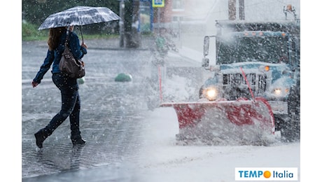 Lunedì 16, di nuovo Neve in varie regioni Poi rischio gelo