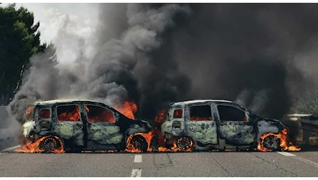 Assalto a portavalori, paura nel Salento: banditi in fuga col bottino da 3 milioni. «Auto in fiamme per bloccare la polizia»