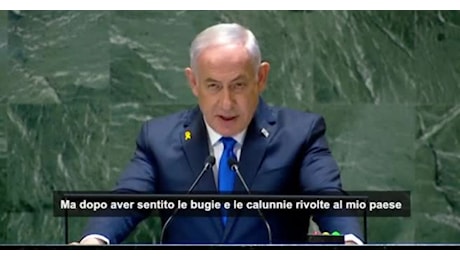 IL VIDEO. Netanyahu all'Onu: Io qui dopo bugie, resa Hamas o vittoria totale