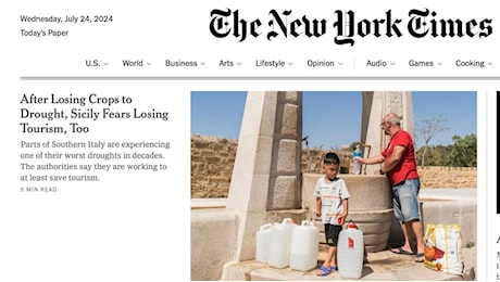 Dal New York Times al Guardian: i giornali stranieri raccontano la siccità in Sicilia. “Rubinetti a secco, l’Isola perde i suoi turisti”. E Santanché si arrabbia