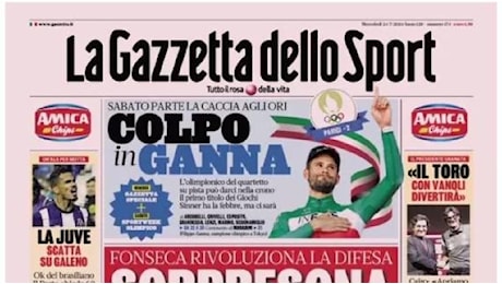 L'apertura de La Gazzetta dello Sport : Sorpresona Milan