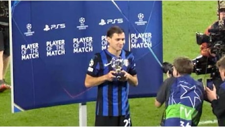 Barella Player of the Match di City-Inter, il panel UEFA: Ruolo chiave in entrambe le fasi