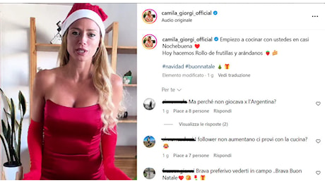 Camila Giorgi diventa food influencer (in versione natalizia): dal Sudamerica la ricetta del brazo de reina