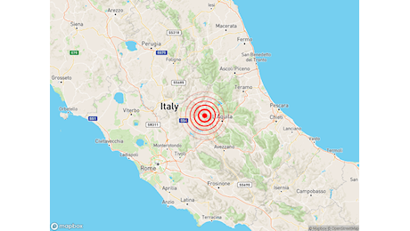 Scossa di TERREMOTO Magnitudo 2.6 a Antrodoco (RI) nella regione Lazio, dati in tempo reale