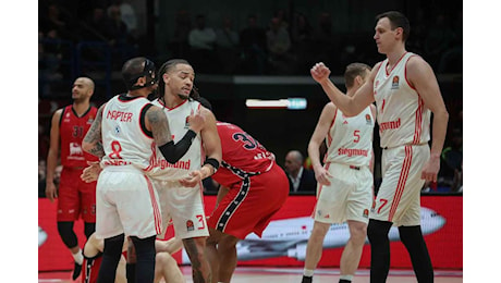 Eurolega: EA7 Milano-Bayern Monaco 78-79, preoccupa il nuovo infortunio di Nebo