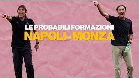 Conte con la difesa a quattro, Nesta punta su Maldini: le probabili formazioni di Napoli-Monza