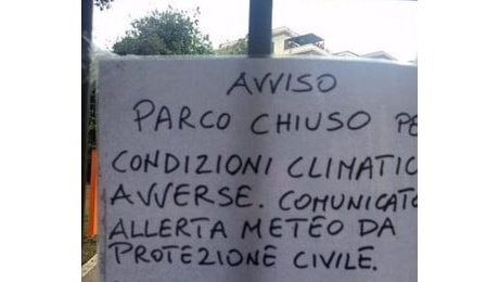 Allerta meteo, la decisione del Comune di Napoli su parchi e scuole