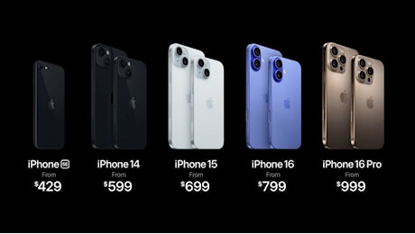 iPhone 16: tutti i prezzi per l'Italia e i tagli di memoria disponibili