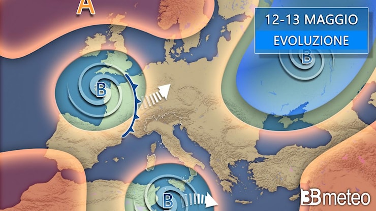 Meteo Italia - Prossima settimana di nuovo a rischio maltempo. Doppia azione tra vortice atlantico e depressione afro mediterranea - 3BMeteo Meteo Italia - Prossima settimana di nuovo a rischio maltempo. Doppia azione tra vortice atlantico e depressione afro mediterranea - 3BMeteo