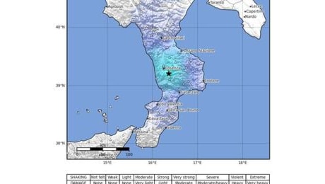 Terremoto in Calabria, forte scossa con magnitudo del 4.2