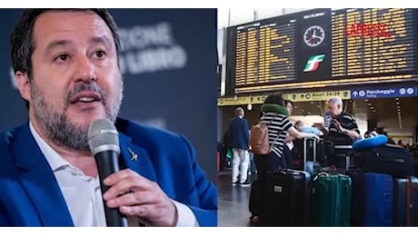 Salvini: “Treni fermi per un chiodo piantato su un cavo, errore di una ditta privata”, opposizioni: Dimissioni - VIDEO