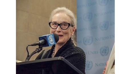 Il discorso di Meryl Streep all'Onu: Le donne in Afghanistan hanno meno diritti di uccelli e scoiattoli