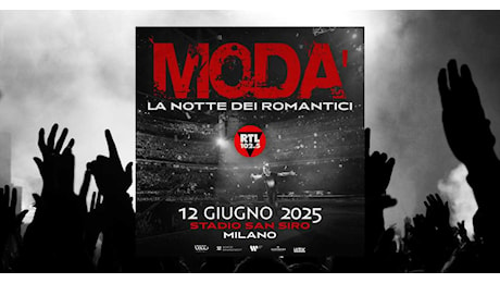 Biglietti concerto Modà a Milano, 12 giugno 2025 Stadio San Siro