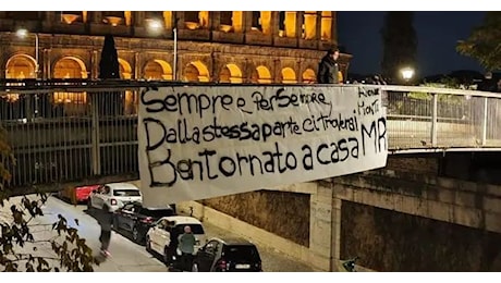 Roma, striscione per Ranieri davanti al Colosseo: “Bentornato a casa mister”