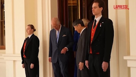 Buckingham Palace, Re Carlo e Camilla salutano gli imperatori giapponesi