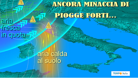 Ancora piogge forti, prossimamente, con rischio criticità. Tutti i dettagli