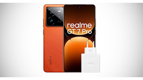 realme GT 7 Pro in offerta su Amazon. 200 euro di sconto e caricatore da 120 W compreso