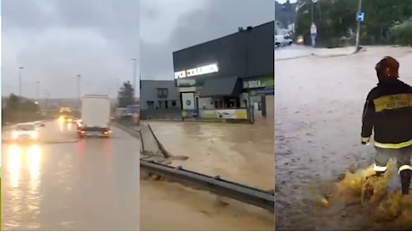 Ad Ancona straripa l’Aspio, strade bloccate e frane