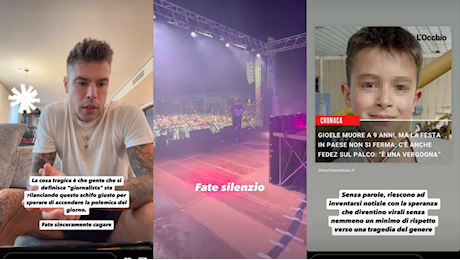 Un minuto di silenzio per Gioele ma non si placano le polemiche su Fedez. Ecco cosa è successo