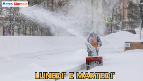 Meteo, “forti nevicate” Lunedì 7 e Martedì in SETTE Regioni