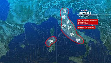 Meteo, ondata di maltempo sull'Italia: tanta pioggia e temporali, attenzione al rischio nubifragi. Le previsioni dal 3 ottobre