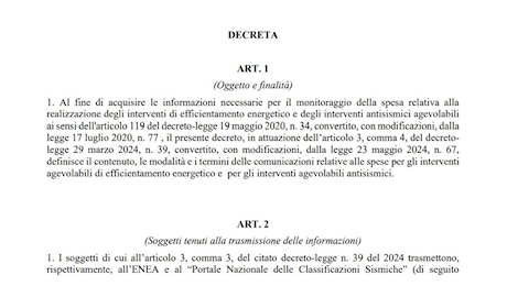 Superbonus e sismabonus: al via la comunicazione delle spese 2024 e 2025